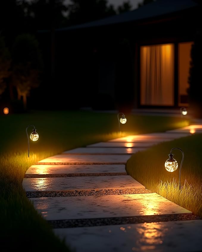 Low Voltage Globe Garden Lights, Landscape Lighting Low Volt Glass Pathway - Image 6