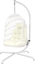 Chihee Egg Chair with Ultra Strong Stand and Cushion Foldable Wicker Rattan by Chihee