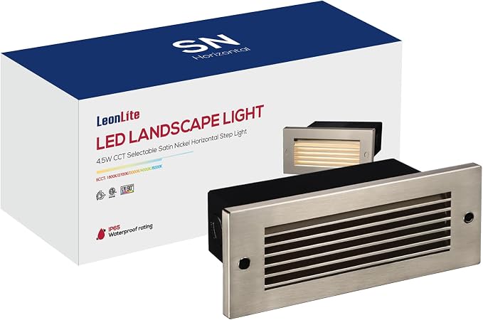 LEONLITE Update 5CCT LED Step Lights 120V-277V, Dimmable 4.5W 300LM Anti-Glare by LEONLITE