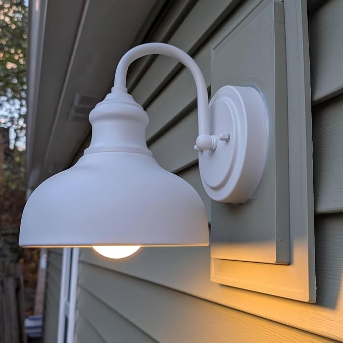 7 Inch Dome Outdoor Gooseneck Lighting Fixture, Exterior Small Porch Light - Image 9