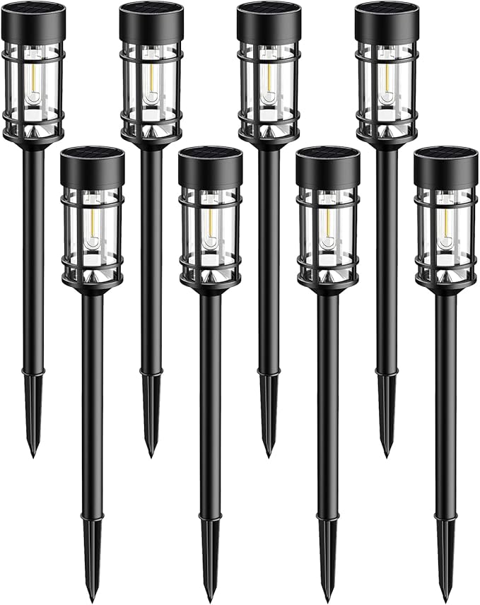 Solar Lights Outdoor Waterproof, 8 Pack 21" Solar Pathway Lights - Image 3