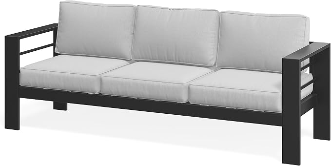 Wisteria Lane Patio Furniture Metal Sofa, Metal Outdoor Chairs - Image 8