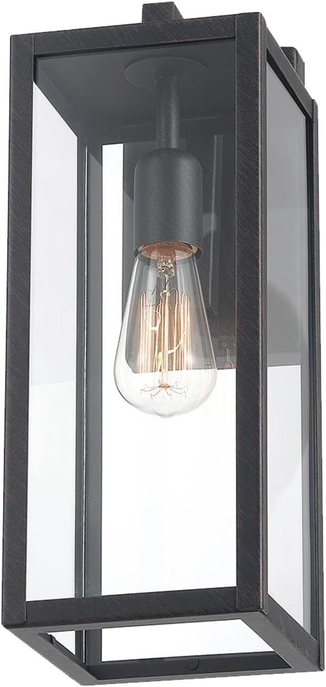 Globe Electric 44837 1-Light Outdoor Indoor Wall Sconce, Brushed Dark Bronze - Image 9