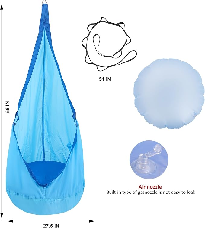 YAERSI Kids Pod Swing Seat, Hammock Chair - Image 5
