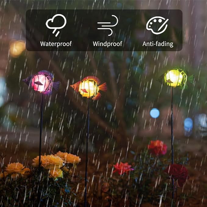 Outdoor Garden Solar Lights, Tropical Fish Backyard Decor, Led Solar Lights - Image 5