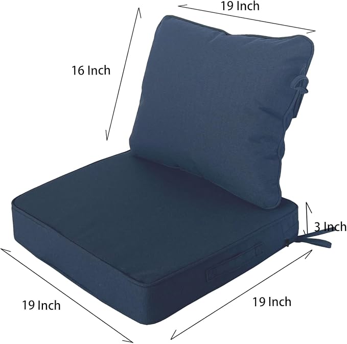 Goodgoods 19"x19" Outdoor Universal Cushion Set of 1 Water-Proof - Image 2
