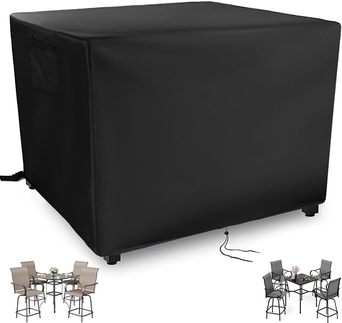 Bar Height Patio Set Cover for 5-Piece Outdoor Bar and Chairs Set, Outdoor by Unknown
