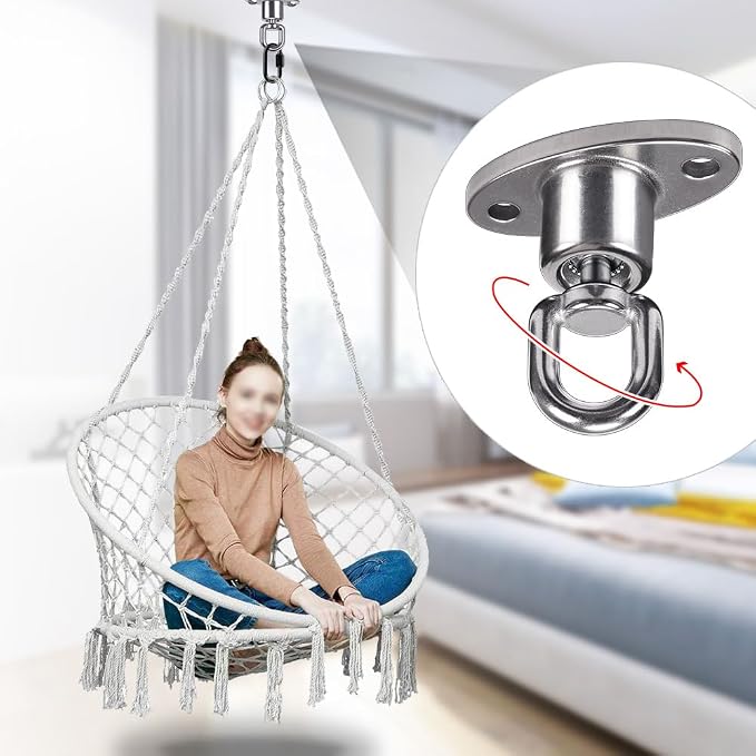 SELEWARE Silent Ball Bearing Swing Hangers, Heavy Duty 360° Rotate Swing Swivel - Image 5
