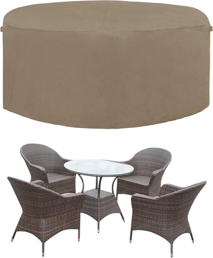 Easy-Going 600D Heavy Duty Round Patio Furniture Cover, Outdoor Table and Chair by Easy-Going