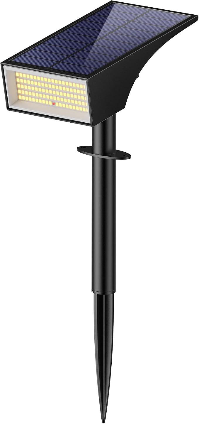 Koicaxy Solar Spot Lights Outdoor Waterproof IP65, 100 LEDs 4 Lighting Modes by SOLARSPOTLIGHTS