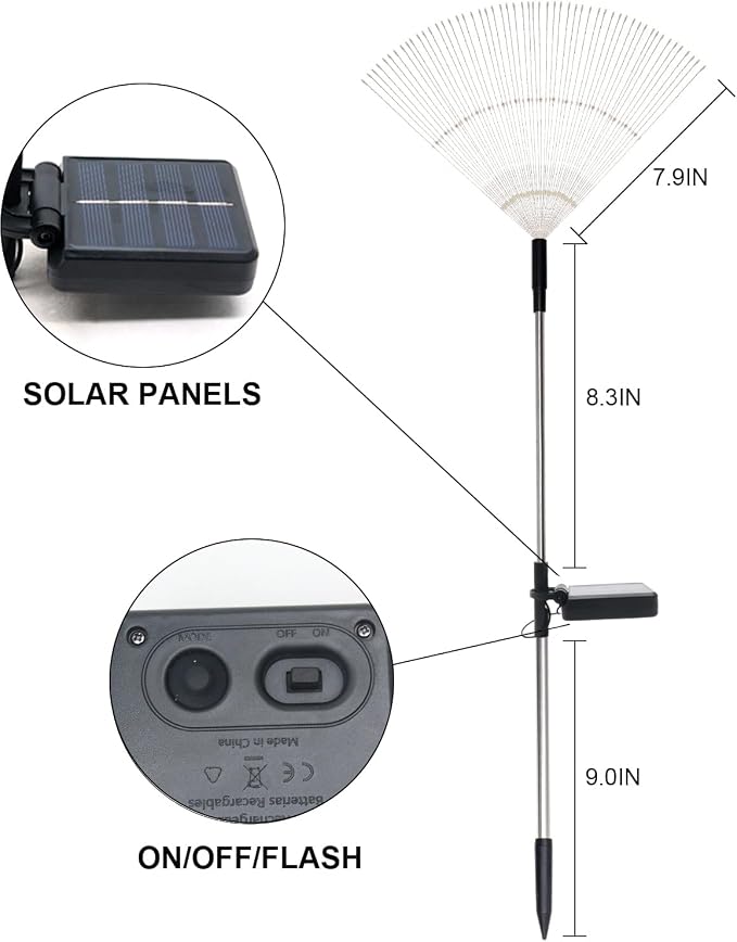 OriginalSourcing Solar Garden Firework Lights Outdoor Waterproof, 4 Pack Solar - Image 7