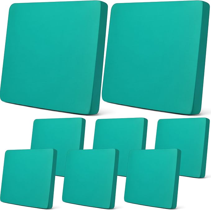Newwiee 8Pcs Patio Cushion Covers Stretch Outdoor Cushion Cover Replacement by Newwiee