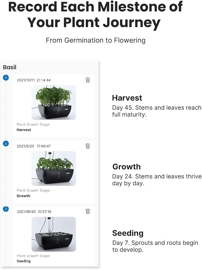 iDOO Hydroponics Growing System Kit 12Pods WiFi, Christmas Gifts - Image 3
