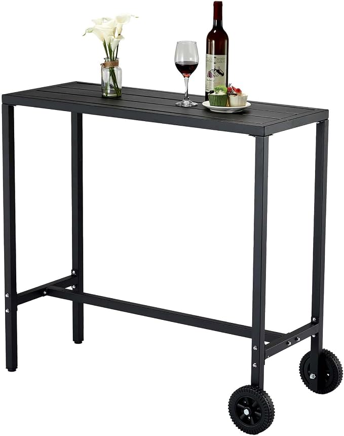 Garvee Outdoor Bar Table, 39 inch Counter Height Table by Garvee
