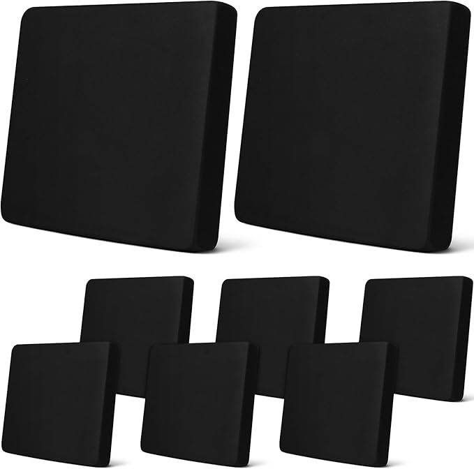 Newwiee 8Pcs Patio Cushion Covers Stretch Outdoor Cushion Cover Replacement by Newwiee