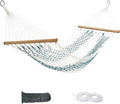 Hammocks Double Rope Hammock, Portable HandwovenTraditional Cotton Rope1 Person by Unknown