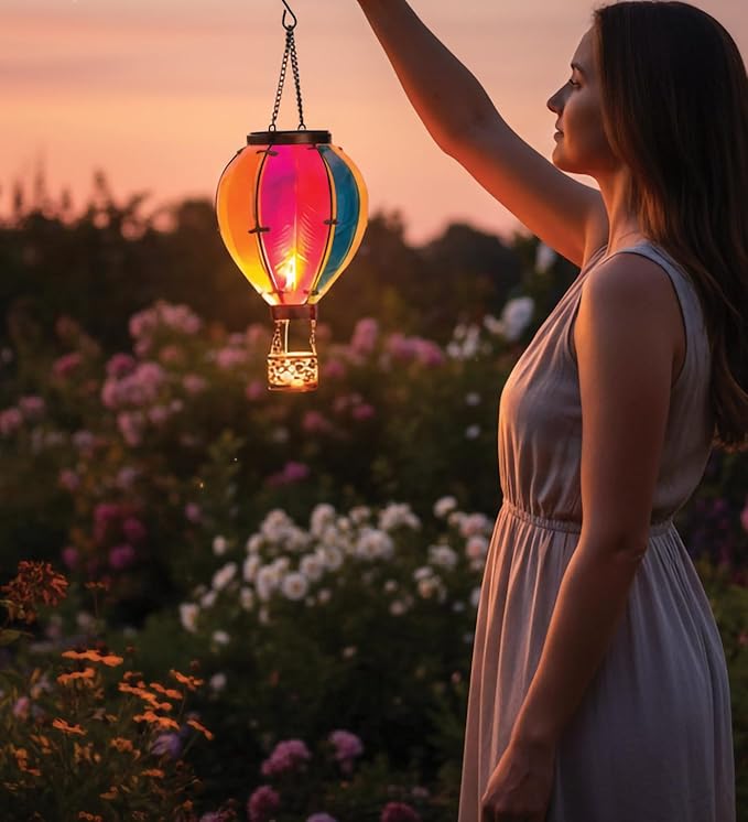 Regal Art & Gift Hot Air Balloon Solar Lantern – Hanging Solar-Powered LED - Image 6