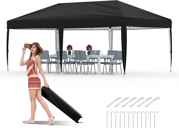 Garvee 10x10 Pop Up Canopy Tent, Heavy Duty Commercial Instant Shelter by Garvee