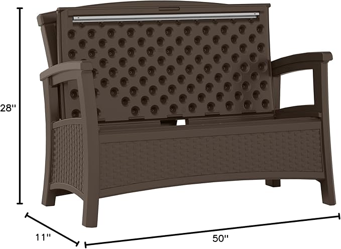 Suncast Outdoor Wicker Love Seat - Image 3