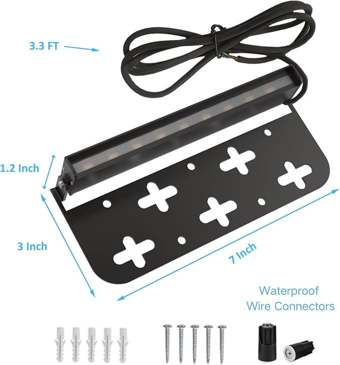 12 Pack 7 Inch Retaining Wall Lights, 5W LED Hardscape Lighting 12V AC/DC Low - Image 6