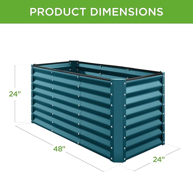Best Choice Products 4x2x2ft Outdoor Metal Raised Garden Bed, Deep Root Planter - Image 7