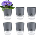 ShineMe Self Watering Flower Pots, 4.1 Inch Self Watering Planters by ShineMe