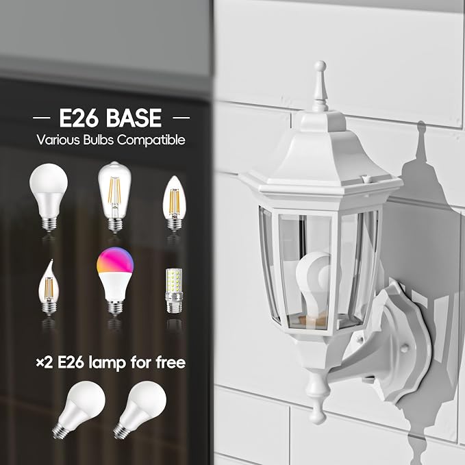 EMART Dusk to Dawn Outdoor Porch Light, Exterior Anti-Corrosion, Waterproof - Image 7