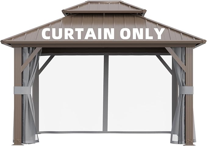 MELLCOM Gazebo Universal Replacement Privacy Netting, Outdoor 4-Panels Sidewall by MELLCOM