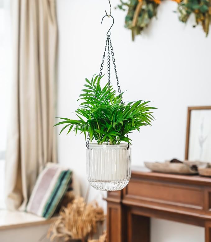Josteve 5.2 Inch 2 Pcs Self Watering Hanging Planter Indoor Plant Pots Drainage - Image 4