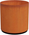 PLANTERCRAFT Corten Steel Metal Planter Box, Round Sizes, Modern Garden Steel by Plantercraft