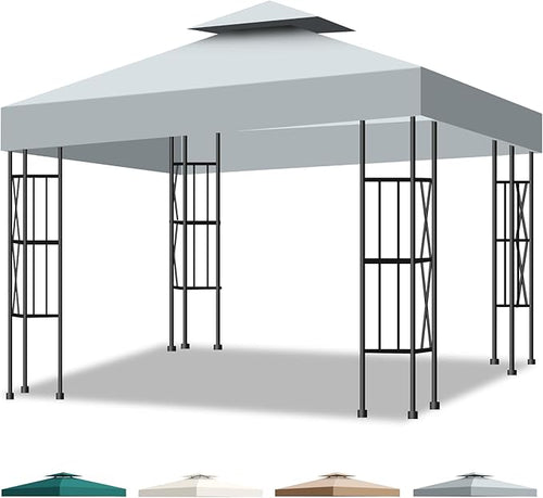 10x10 Canopy Replacement Top Cover Canopy Top Replacement Double Layer Vented by Qdreclod