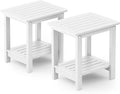 YEFU Outdoor Side Table for Patio: 16" HIPS Weather by YEFU