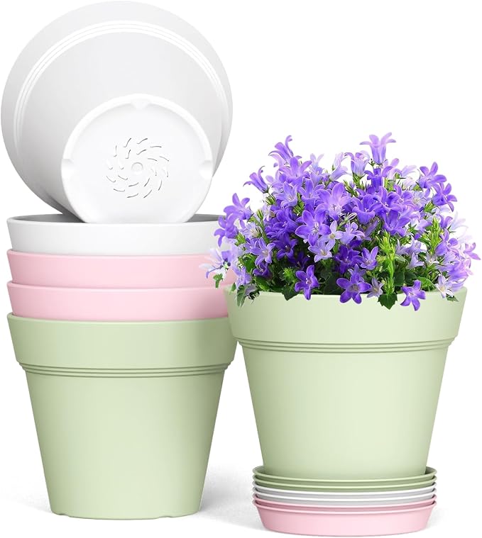 6 Inch Thick Plastic Plant Pots by WSMKSZ