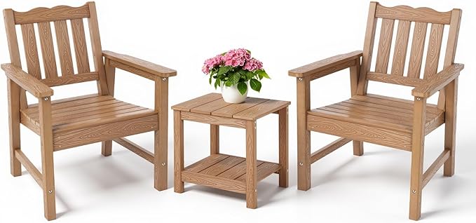 Stoog 3-Piece All-Weather Garden Chairs Set of 2 by Stoog