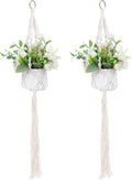 Sliverdew Macrame Plant Hanger, 2 Pack Boho Hanging Planters Baskets by Sliverdew