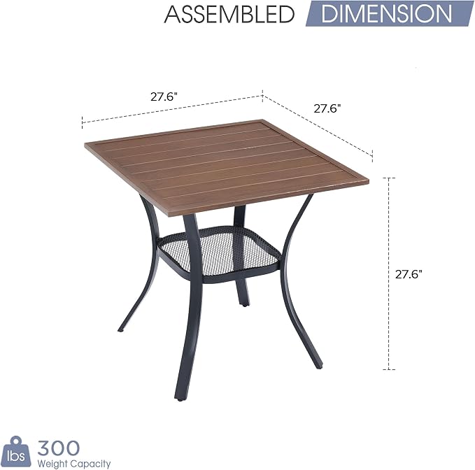 VICLLAX Small Patio Dining Table - Image 3