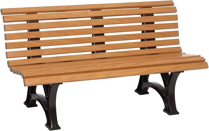 Plow & Hearth Weatherproof German PVC Outdoor Bench | 3-Seat | Holds Up to 500 by PlowHearth