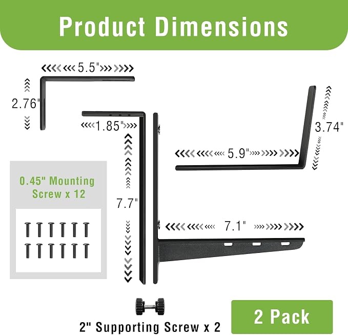 Window Box Brackets, Adjustable Hanging Railing Planter Box Brackets, Heavy - Image 3