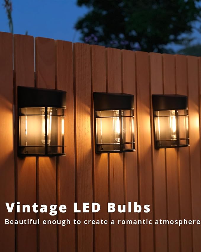 Solar Fence Lights, 12 Pack Waterproof Solar Lights Outdoor, Outdoor Solar - Image 2