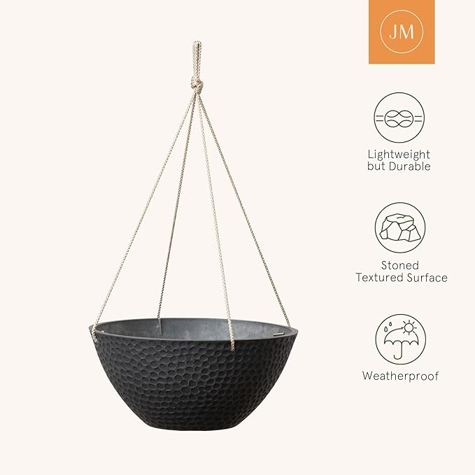 LA JOLIE MUSE Hanging Planters for Outdoor Plants, Large Hanging Planter - Image 7