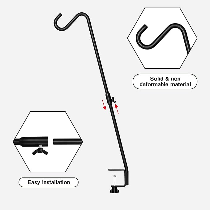 FEED GARDEN 2 Pack 29 Inch Adjustable Deck Hook, Solid Steel Deck Hangers - Image 3