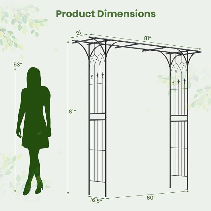 Giantex Metal Garden Arbor - Image 5