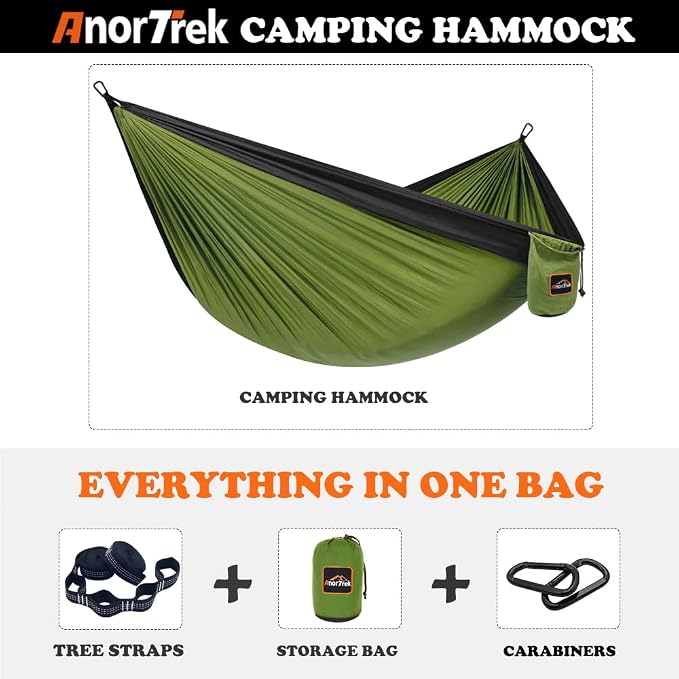 Camping Hammock, Super Lightweight Portable Parachute Hammock - Image 4