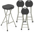 GYMAX Folding Stool, 28in Portable Collapsible Bar Stool by GYMAX
