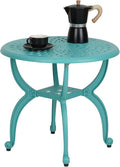 JARDIN DE CENTENNIAL Cast Aluminum Outdoor Side Table, Anti-Rust Outdoor End by JARDINDECENTENNIAL