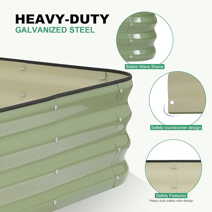 1MORE Raised Garden Bed -5X3X1 Galvanized Planter Box - Image 3