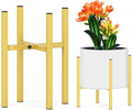 Plant Stand for 10"-16" Plant Pot Indoor Outdoor Corner, Adjustable Metal Heavy by DDPow