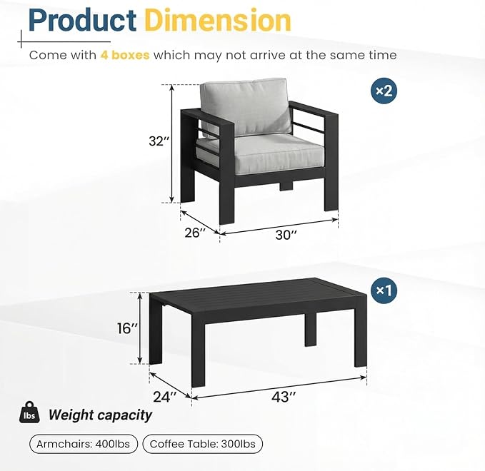 Solaste Aluminum Patio Furniture Set - Image 2