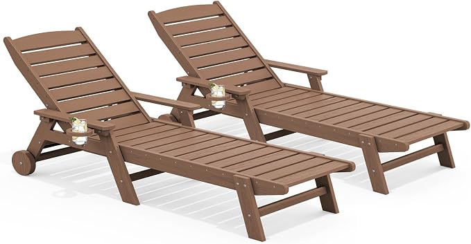 SERWALL HDPE Chaise Lounge Set of 2 by SERWALL
