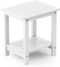 YEFU Outdoor Side Table for Patio: 16" HIPS Weather by YEFU